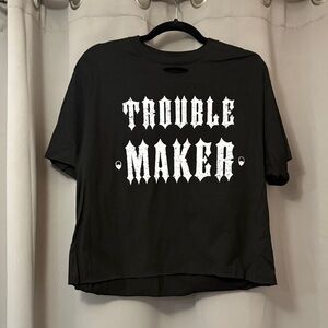 Black Trouble Maker Women's Short Sleeve Tee